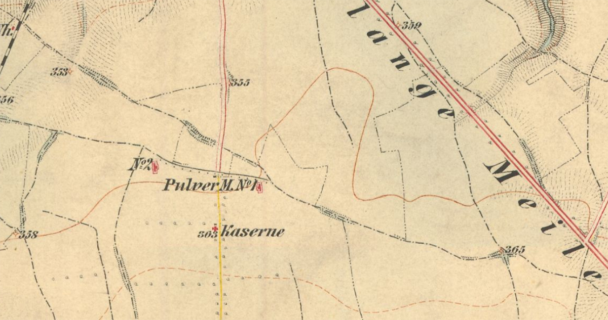 Prachárna u Hostivice — III. vojenské mapování 1877–1880